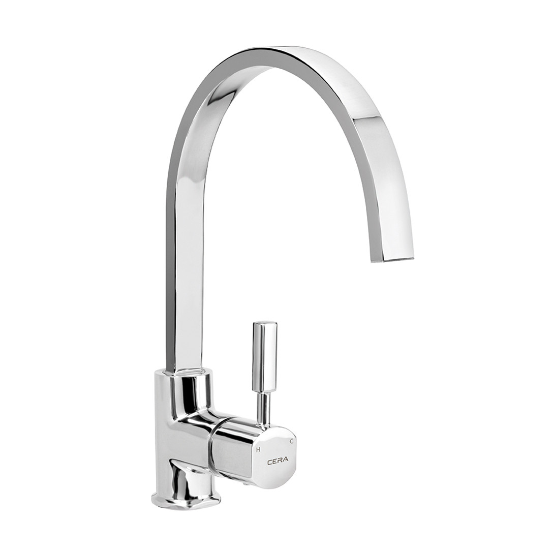 Gayle Single Lever Sink Mixer with 9” Long Swivel Spout Chrome-F1014551