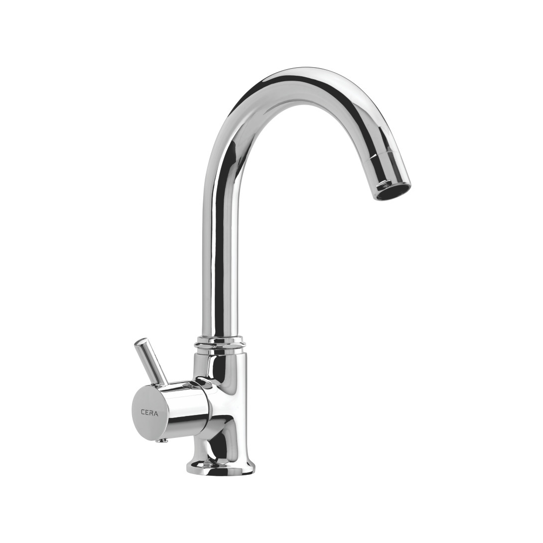 Mist Sink Cock with 6.5" Long Swivel Spout Chrome-F2004301
