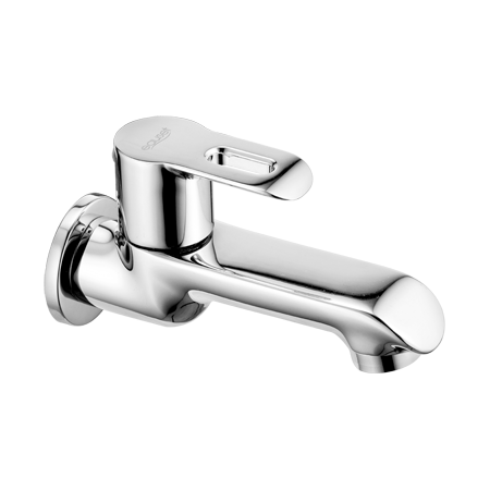 Ashely Bib Cock Long Body with Wall Flange and Foam Flow Chrome-FAL012
