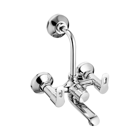 Ashely Bath Mixer with Provision for Over Head Shower Wall Flange Chrome-FAL042