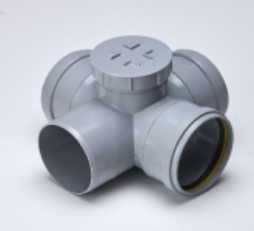 110 mm PVC SWR Selfit Cross Tee with Door M252000809