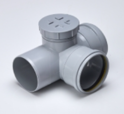 110 mm PVC SWR Selfit Single Tee with Left Hand Side Door M252000509