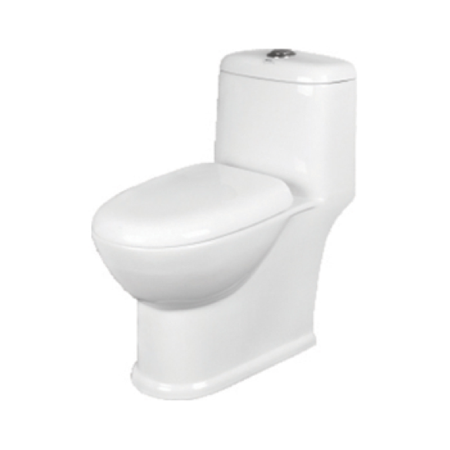Ashley 615 X 370 X 680 mm S Trap (300 mm) One Piece Water Closet with Cistern White- WAL1101SW
