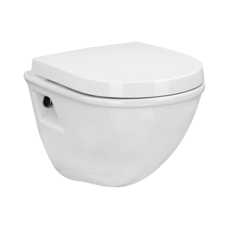 Kristle 360 X 520 X370 mm Wall Hung Water Closet with Seat Cover White-WKR1401SW