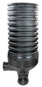 200 x 200 mm Underground Drainage Ultra Integral Shaft and Bend with 600 mm Chamber Base RLUCHM0618BK