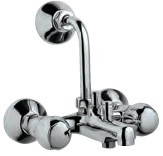 Wall Mixer 3-in-1 System with Provision for both Hand Shower and Overhead Shower Quarter Turn Chrome Finish - CQT-CHR-23281UPR