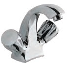 Central Hole Basin Mixer without Popup Waste System Full Turn Chrome Finish - CON-CHR-167KNB