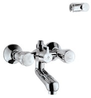Wall Mixer with connector for Hand Shower Arrangement Full Turn Chrome Finish - CON-CHR-267KN