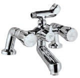 Bath Tub Mixer with Telephone Shower Arrangement and Crutch Full Turn Chrome Finish - CON-CHR-271KN