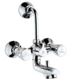 Wall Mixer 3-in-1 System with Provision for both Hand Shower and Overhead Shower Full Turn Chrome Finish - CON-CHR-281KN