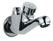 Bib Cock Auto Closing System with Built-in Control Cock with Wall Flange Chrome Finish - PRS-CHR-043