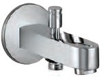 Bathtub Spout with Button Attachment for Hand Shower with Wall Flange Chrome Finish - SPJ-CHR-29463