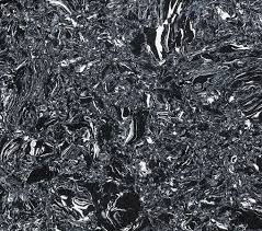 18 mm Thick 3040 mm X 1250 mm Nero Marquina Quartz Flooring Slab - Light