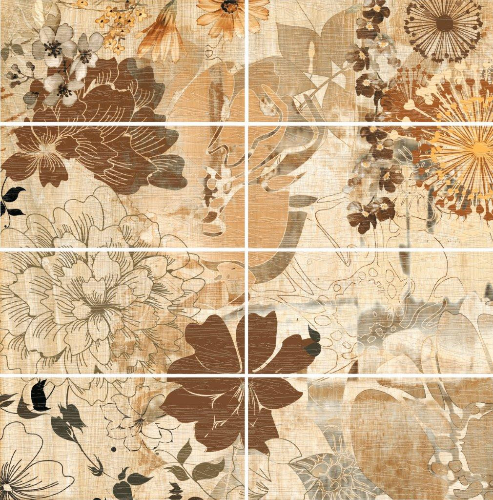 300 x 600 mm Décor Glitter Himalayan Cedar Digital Glazed Vitrified Wall Tile - Matt Finish