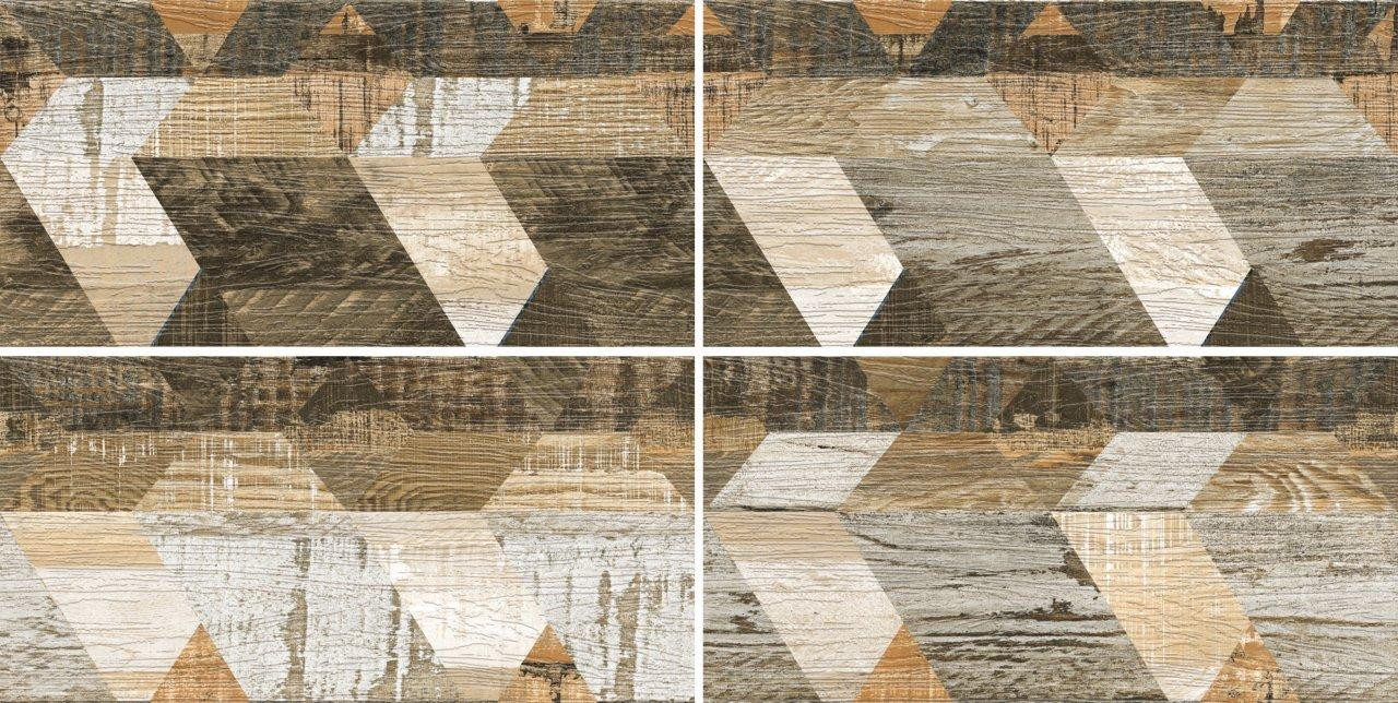 300 x 600 mm Décor Glitter Neo Wood Random Digital Glazed Vitrified Wall Tile - Matt Finish