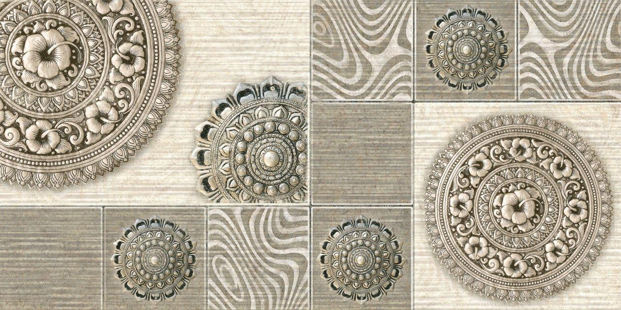 300 x 600 mm Decor Linear Bronze Digital Glazed Vitrified Wall Tile - Matt Finish