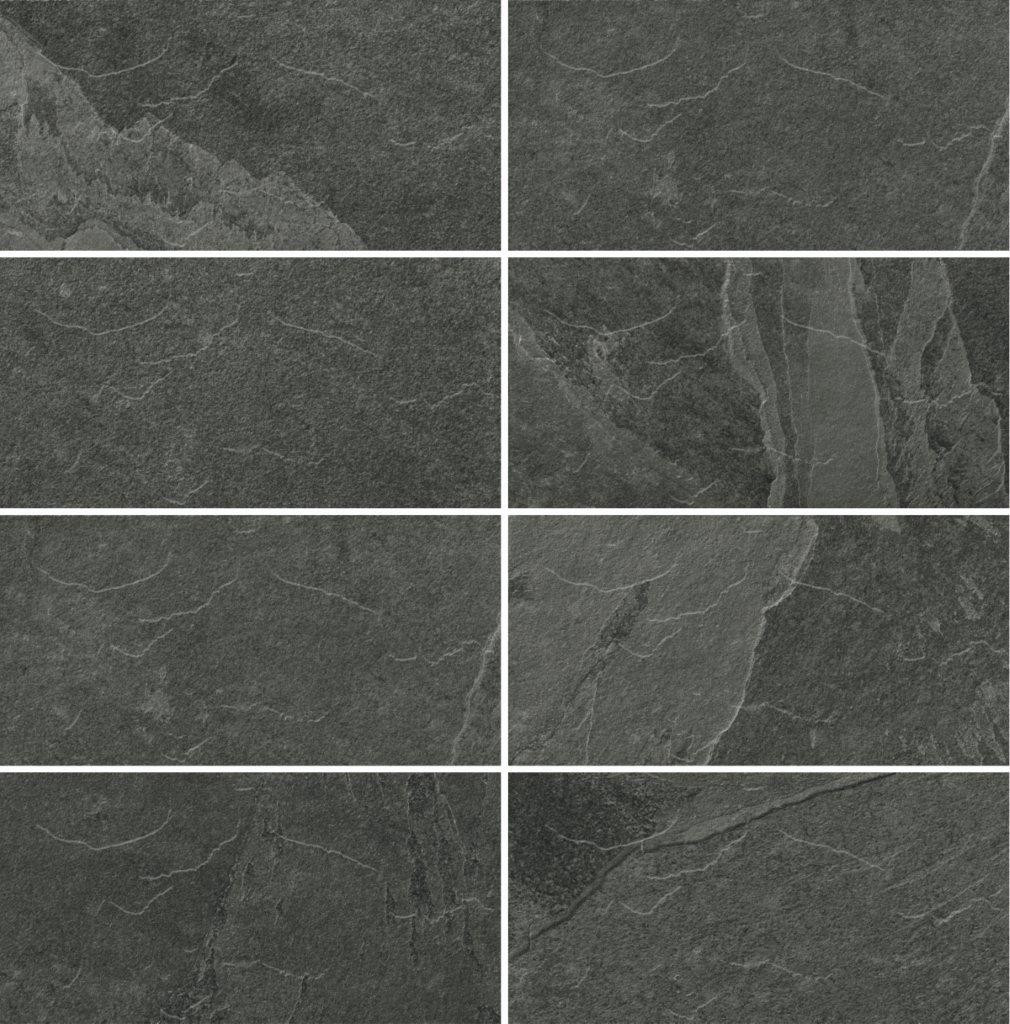 300 x 600 mm Slate Nero Digital Glazed Vitrified Wall Tile - Matt Finish