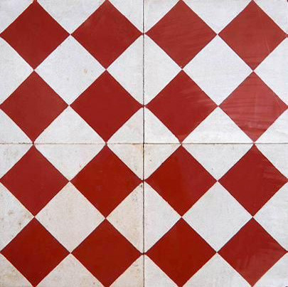 200 mm x 200 mm AT1007 Athangudi Floor Tile- Glossy Finish