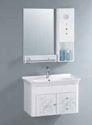 Gopa 800 X 480 mm Wall Mounted Base Cabinet with Under Counter Wash Basin and Wall Hung Mirror Cabinet P - 8003