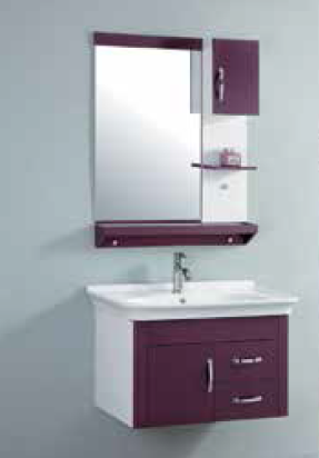 Jima 800 X 480 mm Wall Mounted Base Cabinet with Under Counter Wash Basin and Wall Hung Mirror Cabinet P - 8023