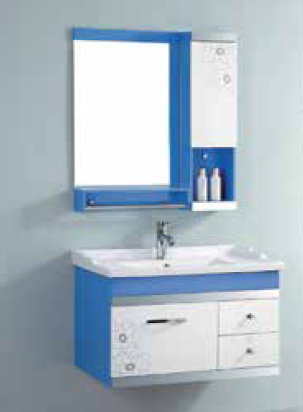 Dese 800 X 480 mm Wall Mounted Base Cabinet with Under Counter Wash Basin and Wall Hung Mirror Cabinet P - 8024