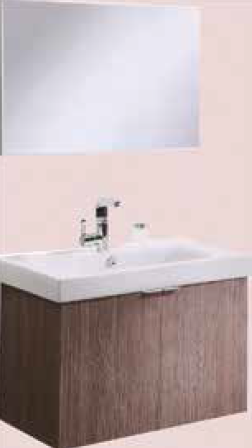 Jacala 800 X 480 X 500 mm Wall Mounted Base Cabinet with Under Counter Wash Basin and Wall Hung Mirror EC - 442