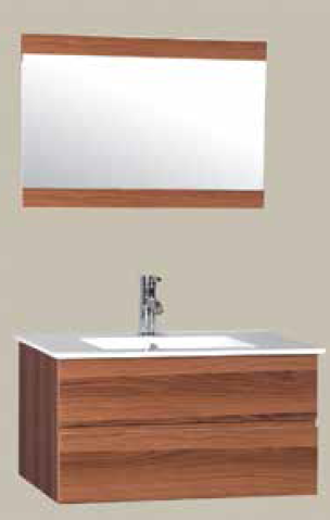 Toluca 750x460x400 mm Wall Mounted Base Cabinet with Under Counter Wash Basin and Wall Hung Mirror and Cabinet EC - 446