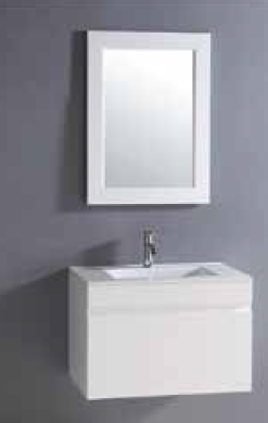 Comapa 700 X 460 X 450 mm Wall Mounted Base Cabinet with Under Counter Wash Basin and Wall Hung Mirror EC - 159