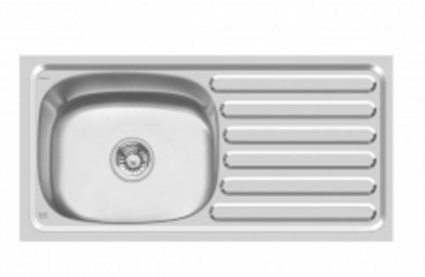 940 mm x 455 mm Diana Lite Single Bowl Sink with Drain Board Matt Finish B4622101