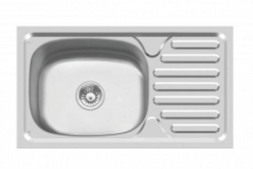 810 mm x 455 mm Dakota Lite Single Bowl Sink with Drain Board Gloss Finish B4622102