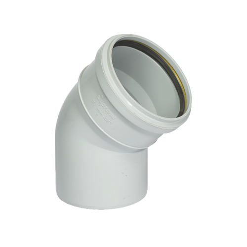 160 mm SWR Drainage Bend 45 Degree (RxSpg Socket Type) - Fix 'O' Ring MP1SRPBF160L