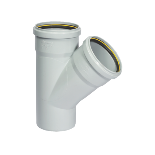 160 mm SWR Drainage Single Y (RxRxSpg Socket Type) - Fix 'O' Ring MP1SRPYP160L