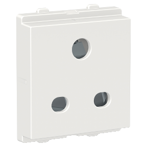 6A 2 Module 2/3 Pin Socket with Shutter White CPX6SK3P_WE