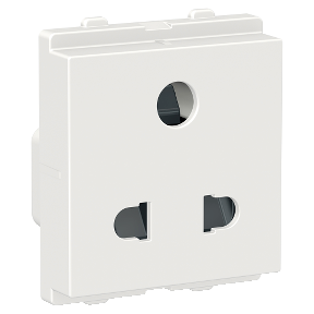 6A 2 Module Universal Socket with Shutter White CPX6USK3P_WE