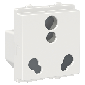 6A/16A 2 Module 3 Pin Socket with Shutter White CPX616SK_WE