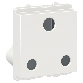 20A 2 Module 3 Pin Socket with Shutter White CPX20SK3P2M_WE