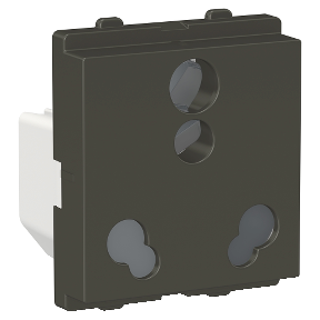 6A/16A 2 Module 3 Pin Socket with Shutter Grey CPX616SK_GY