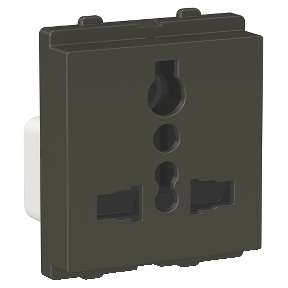 13A 2 Module Multi Pin Socket with Shutter Grey CPX13INSK_GY