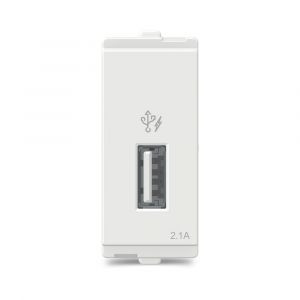 2.1A 1 Module USB Charger White CPX21USB1P1M_WE