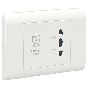 Horizontal Shaver Socket White CPXSHAVER_WE