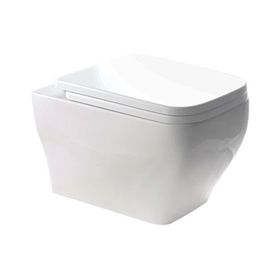 Element Plus Rimless Wall Hung Water Closet Star White 92566 (Italian Collection)