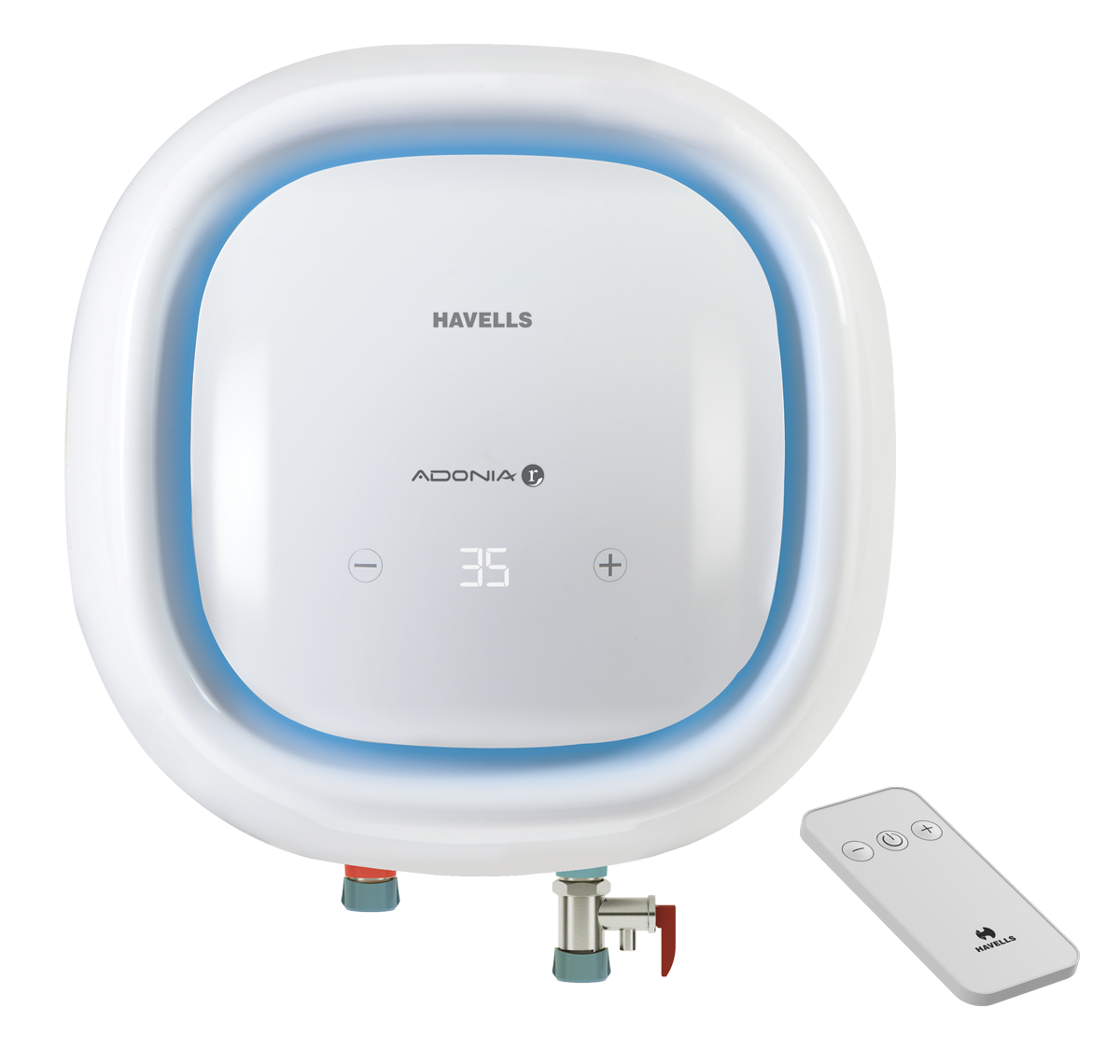 Adonia R 25 Litre Electric Storage Water Heater with LED Indicator White - GHWCARTWH025