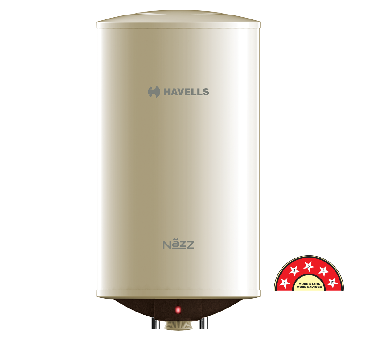 Nazz 10 Litre Electric Storage Water Heater Ivory Brown - GHWENZTIB010