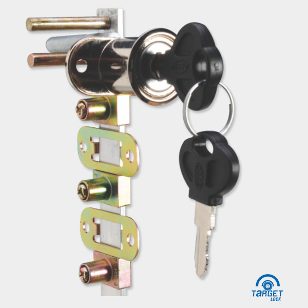 480 mm Front Multi Drawer Lock with Metal Key - Nickel Plated – E-FMDL48 M