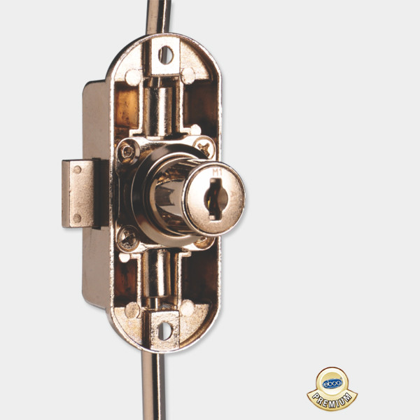 Wardrobe Lock - 3 Point (22 / 32mm) - Nickel Plated – P-WL1-32 (Set)