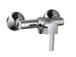 Single Lever Exposed Shower Mixer for Connection to Hand Shower with Connecting Legs and Wall Flanges Chrome Finish - DRC-CHR-37149