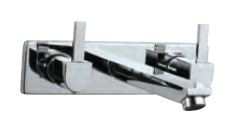 Two Concealed Stop Cocks with Basin Spout Quarter Turn Chrome Finish - DRC-CHR-37433