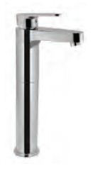 Single Lever Tall Boy with 180 mm Extension Body Fixed Spout without Popup Waste System with 600 mm Long Braided Hoses Chrome Finish - VGP-CHR-81005NB