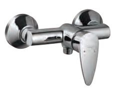 Single Lever Exposed Shower Mixer for Connection to Hand Shower with Connecting Legs and Wall Flanges Chrome Finish - VGP-CHR-81149