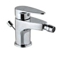 Single Lever 1 Hole Bidet Mixer with Popup Waste System with 375 mm Long Braided Hosed Chrome Finish - VGP-CHR-81213B